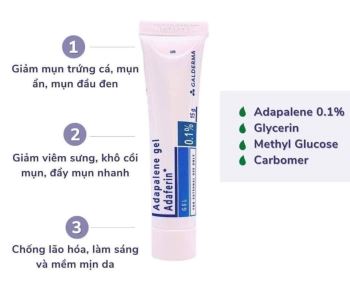 Kem / Gel trị mụn Adapalene Gel Adaferin 0.1% 15g