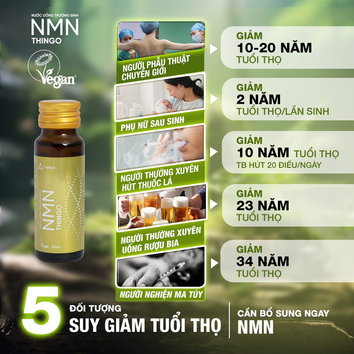 NƯỚC UỐNG NMN THINGO ( 100% chính hãng ) (hộp 10 chai)