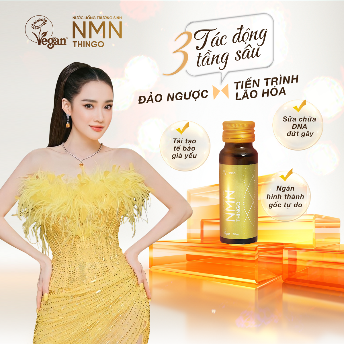 NƯỚC UỐNG NMN THINGO ( 100% chính hãng ) (hộp 10 chai)