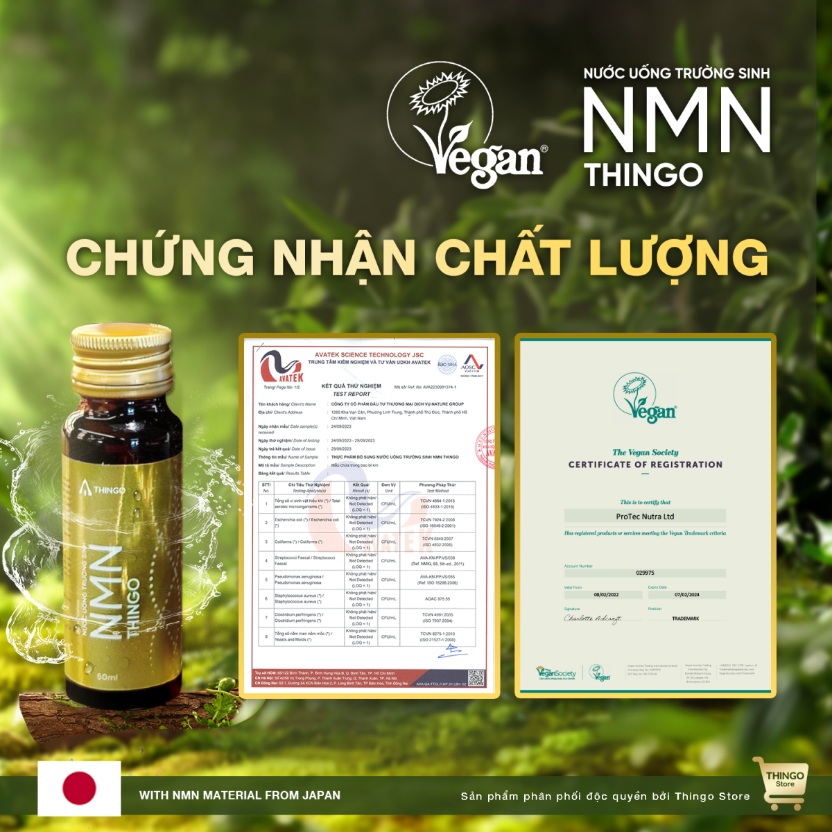 NƯỚC UỐNG NMN THINGO ( 100% chính hãng ) (hộp 10 chai)