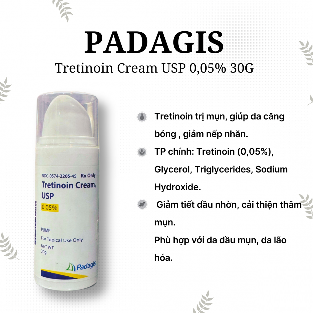 Padagis Tretinoin Cream USP 0.05% 30g